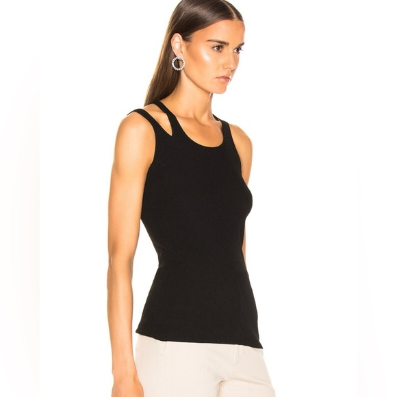 HELMUT LANG Ribbed Slash Tank SZ Small - Picture 1 of 7